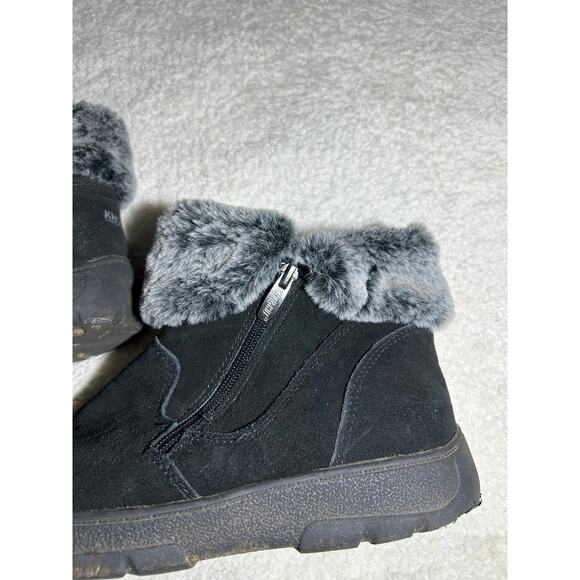 Khombu Black/Gray Fur Boots Size 9 - Picture 3 of 5